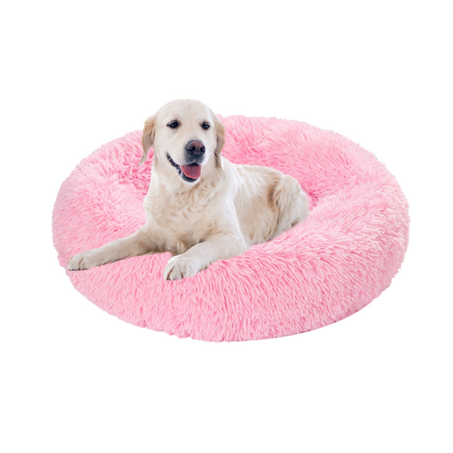 Fluffy Donut Dog / Cat Bed. Warm Soft Long Plush Pet Cushion