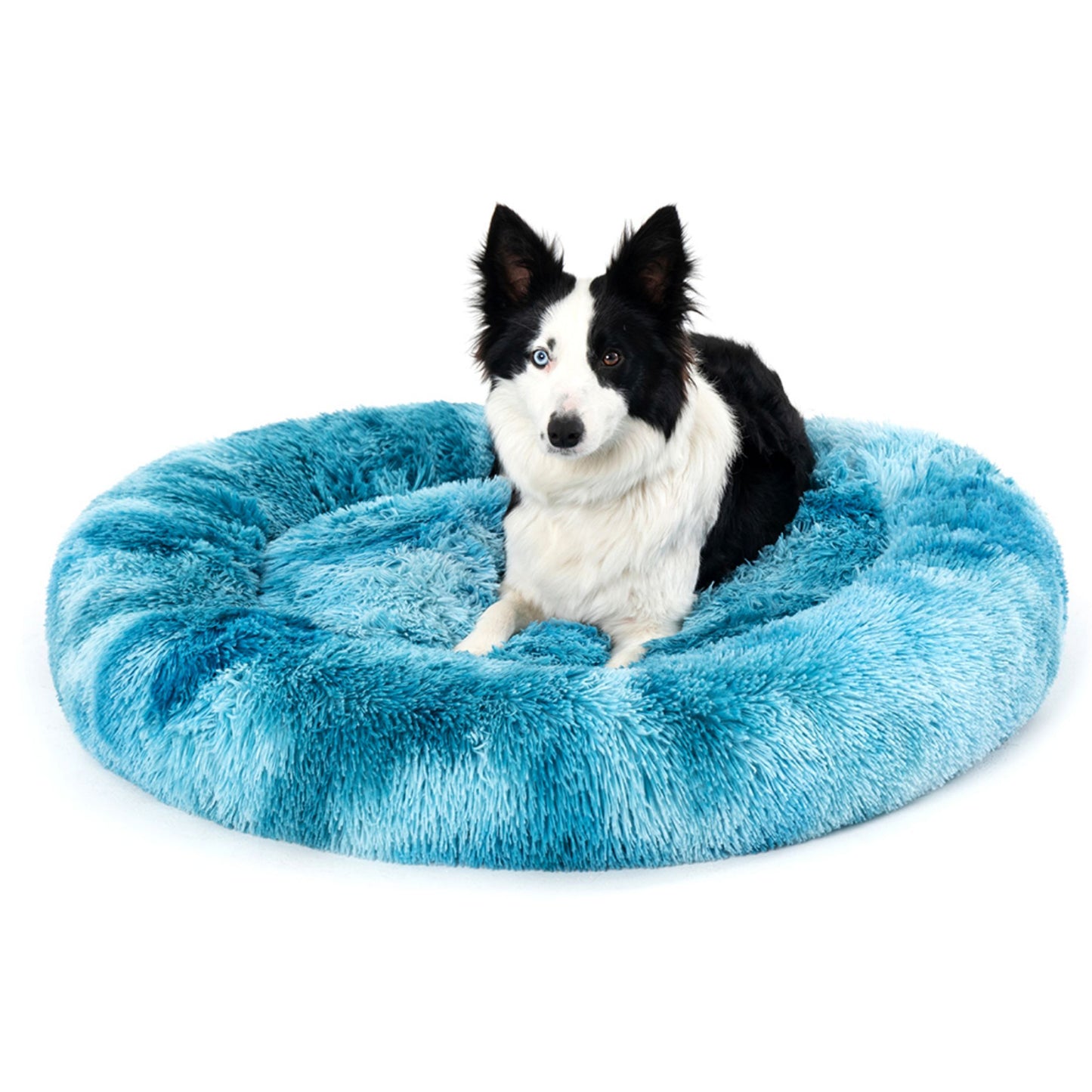 Fluffy Donut Dog / Cat Bed. Warm Soft Long Plush Pet Cushion