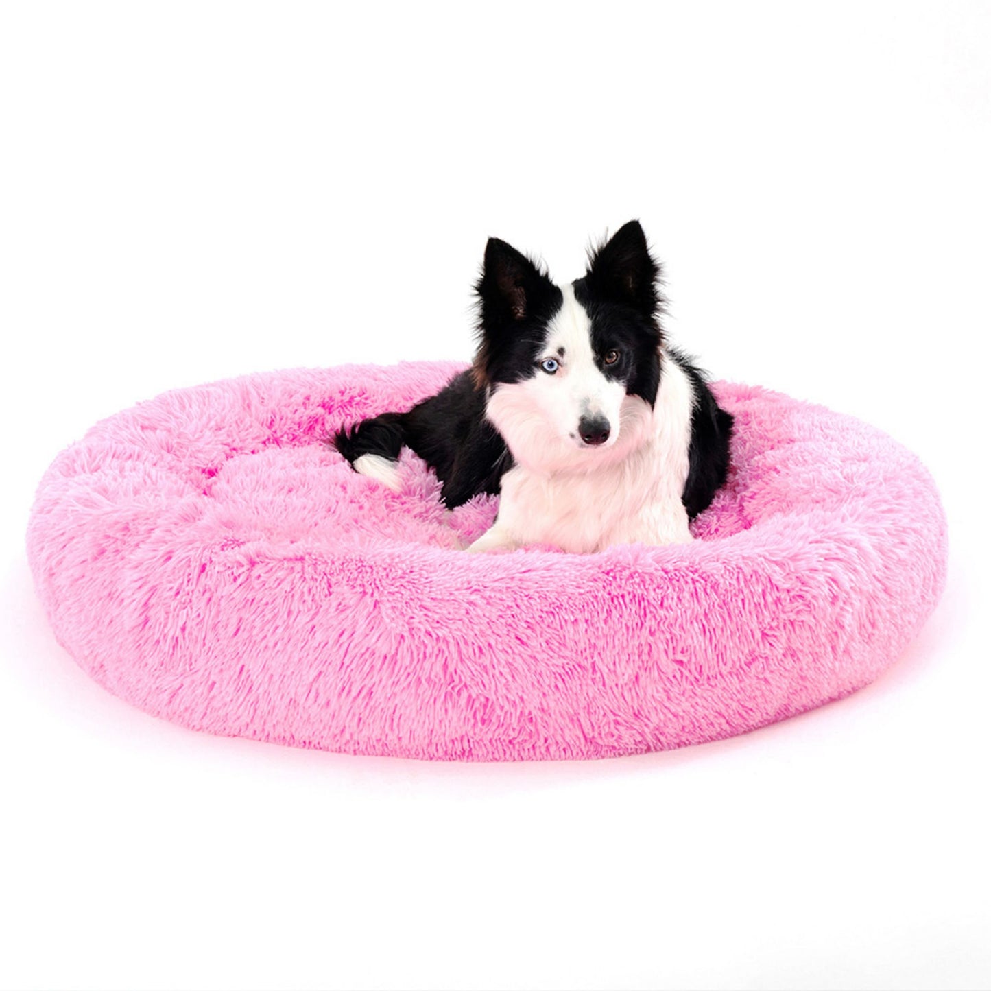 Fluffy Donut Dog / Cat Bed. Warm Soft Long Plush Pet Cushion